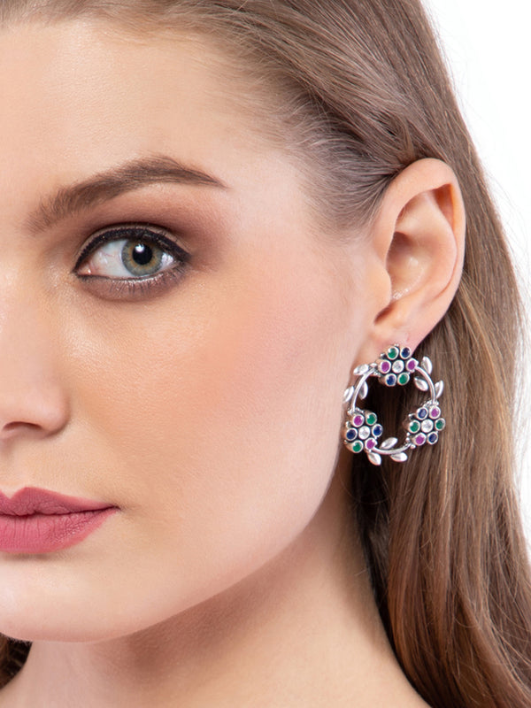 The Floral Wreath Earrings - Multicolor