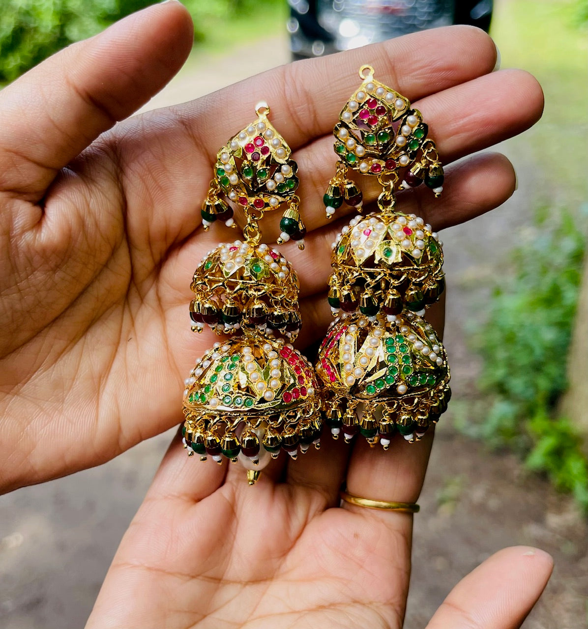 The Stunning Jadau Double Jhumkis