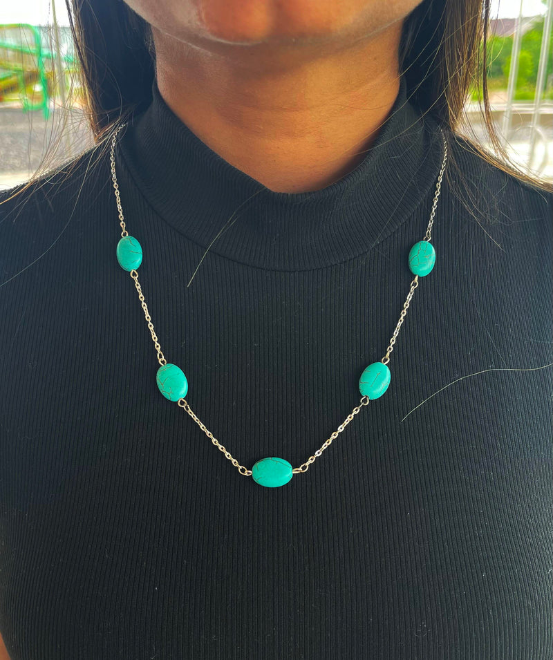 The Minimalist Turquoise Beaded Chain