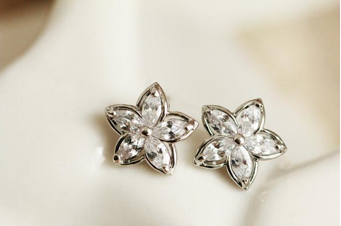 The Crystal Floral Studs