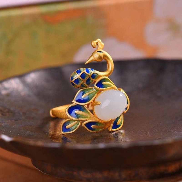 The Peacock Adjustable Ring