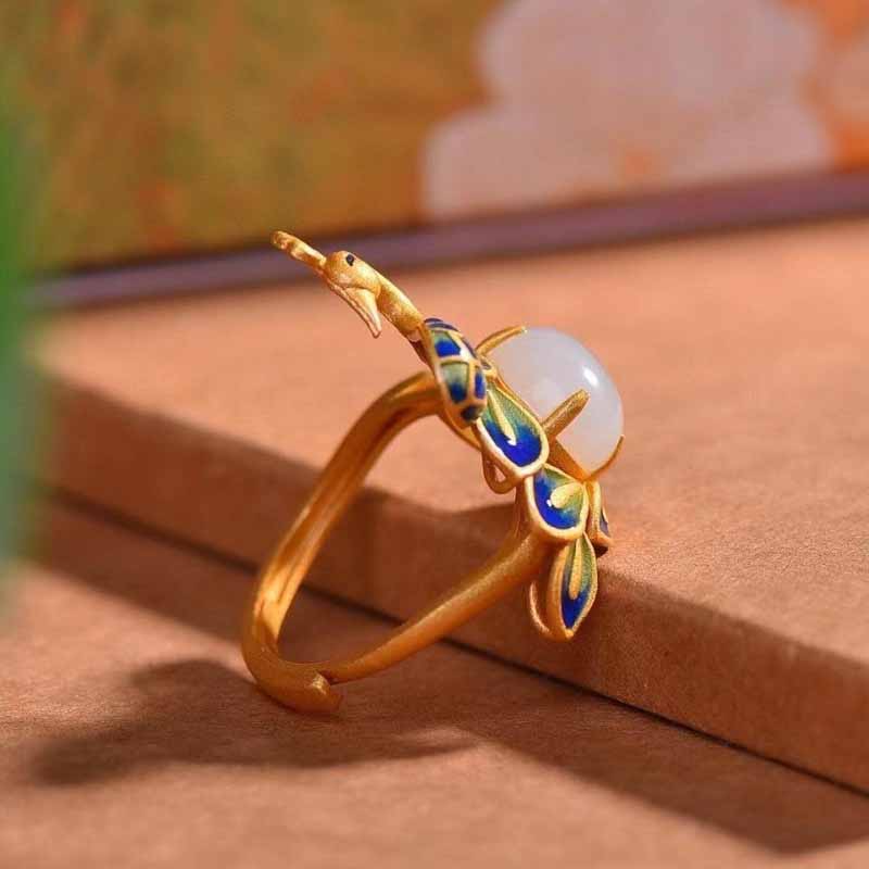 The Peacock Adjustable Ring