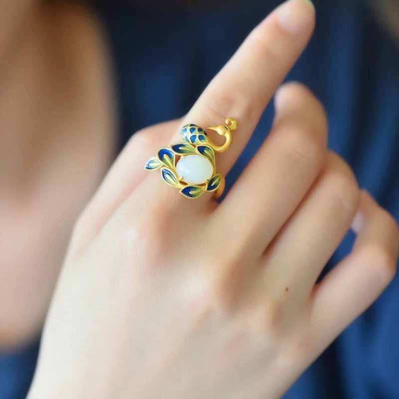 The Peacock Adjustable Ring