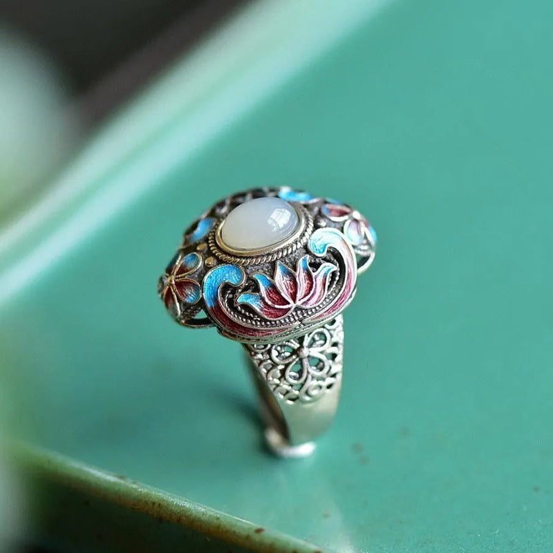 The Diana Adjustable Jade Ring