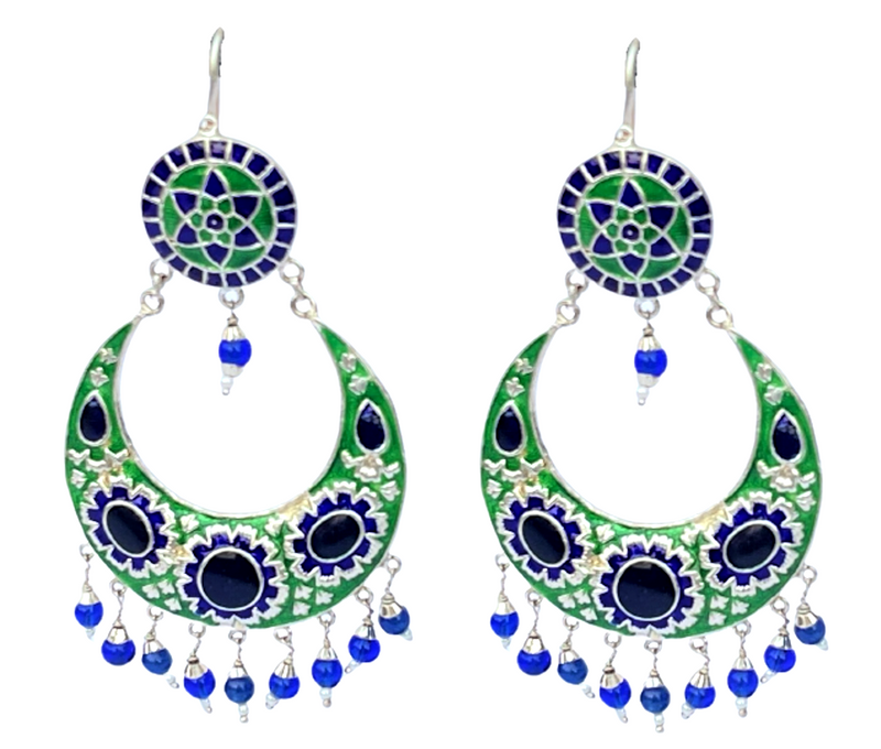 The Sterling Silver Kashmiri Wazwan Earrings