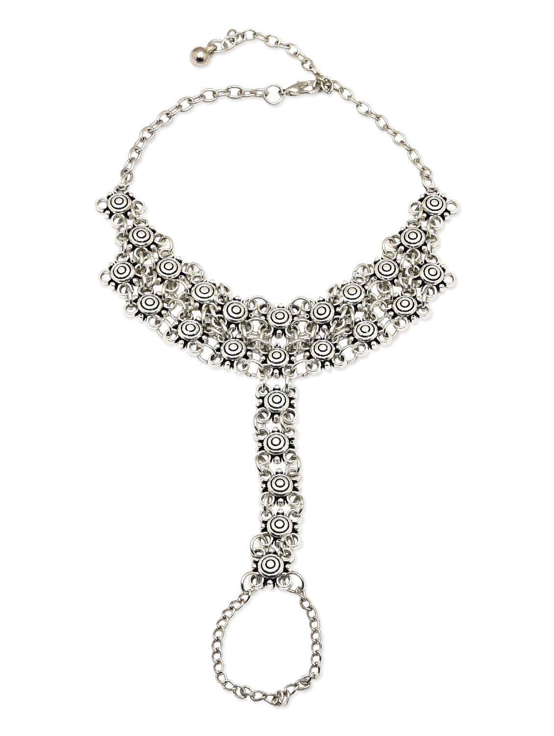 The Gypsy Anklet with Toes Chain