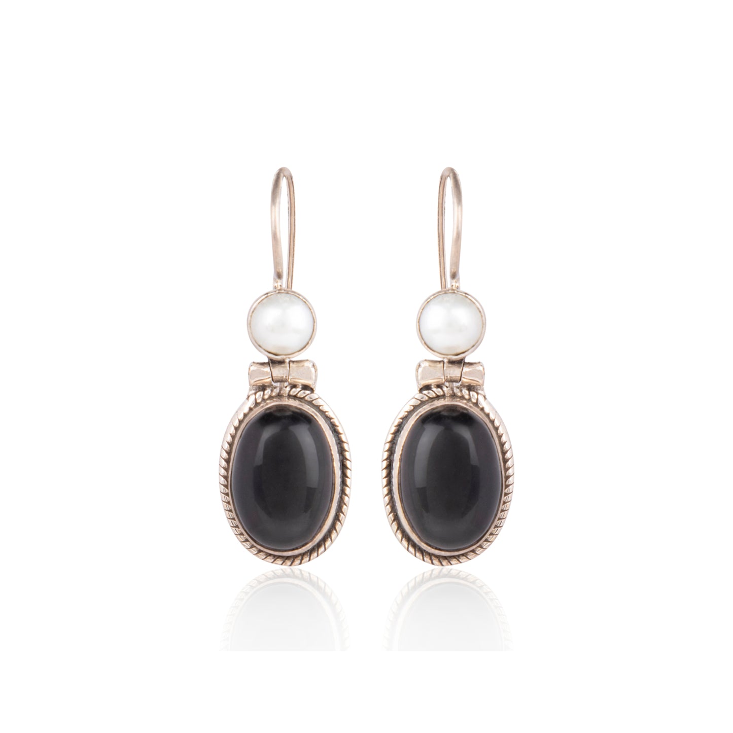 The Elina Silver Drops : Black