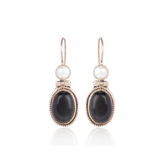 The Elina Silver Drops : Black