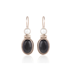 The Elina Silver Drops : Black