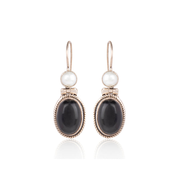 The Elina Silver Drops : Black