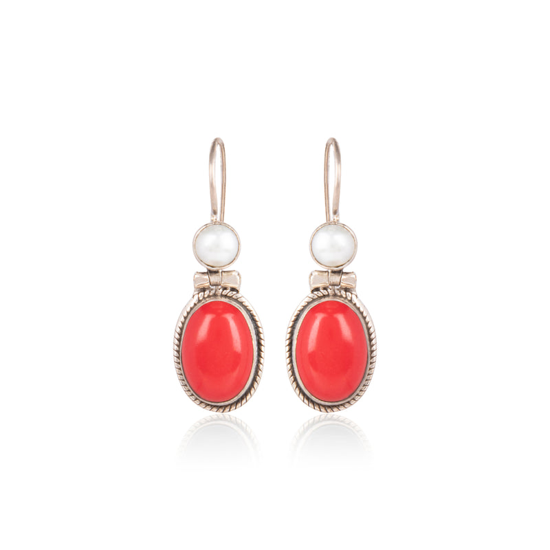 The Elina Silver Drops : Red