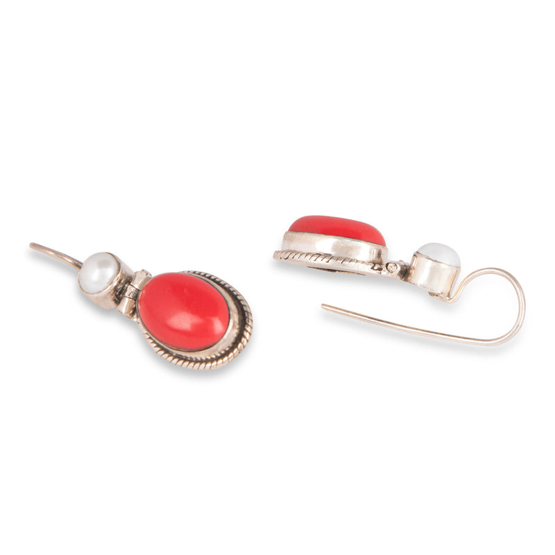 The Elina Silver Drops : Red