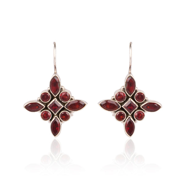 The Celia Earrings : Maroon