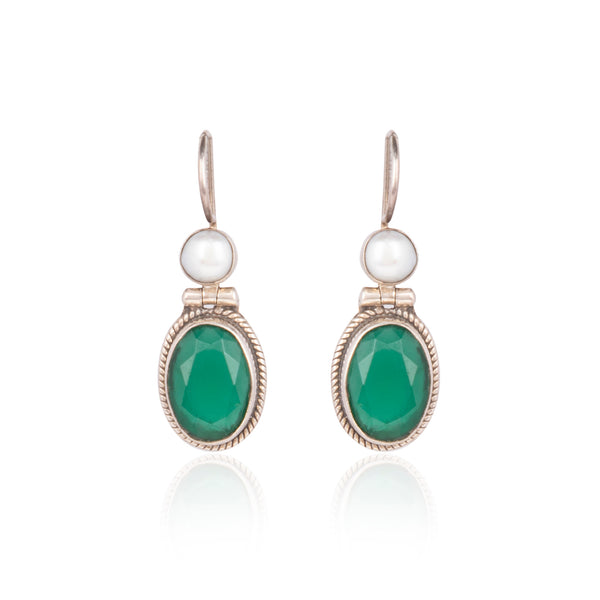 The Elina Silver Drops : Green