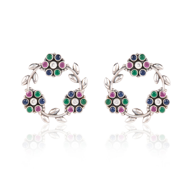 The Floral Wreath Earrings - Multicolor