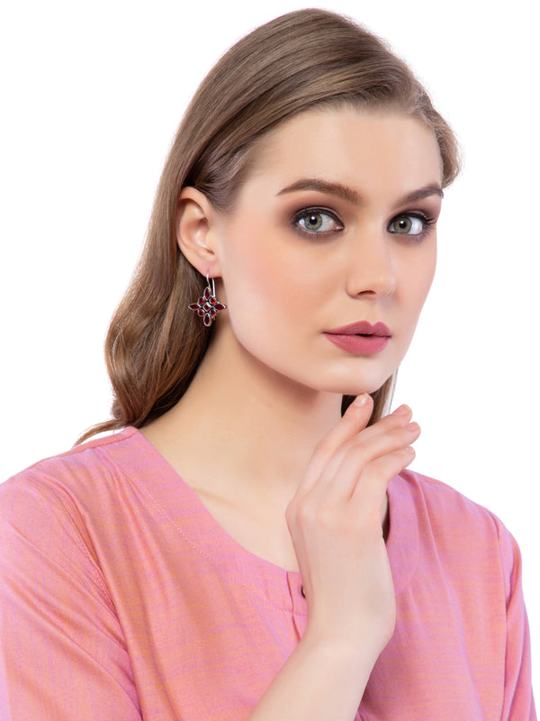 The Celia Earrings : Maroon