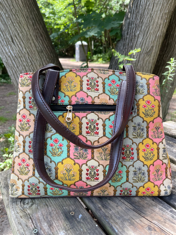 The Three Partition Melissa Tote : Multicolor