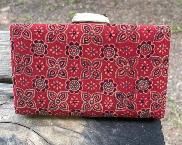 The Kalamkari Box Clutch : Red