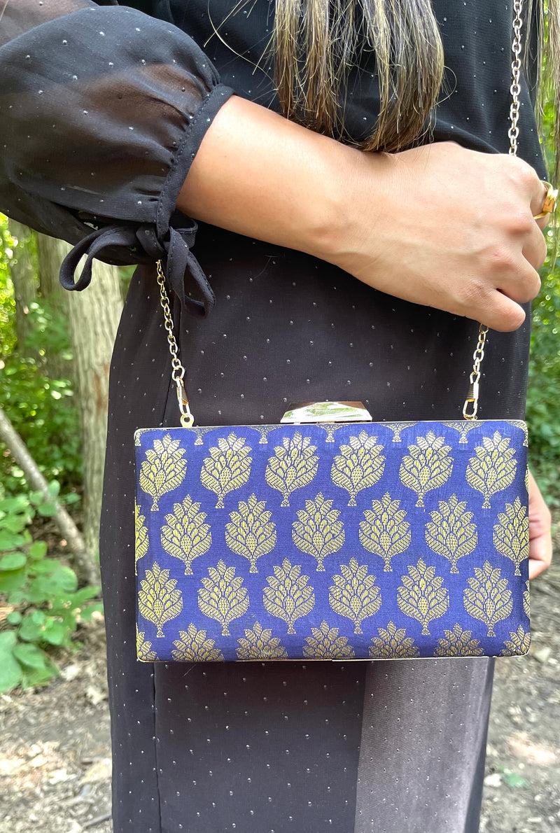 The Paithani Box Clutch