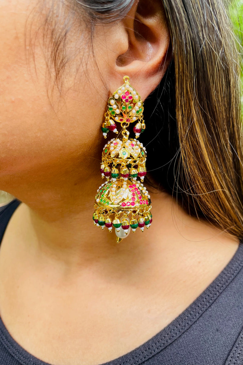 The Stunning Jadau Double Jhumkis