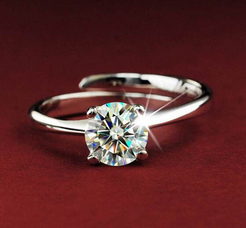 Adjustable Faux Solitaire Ring