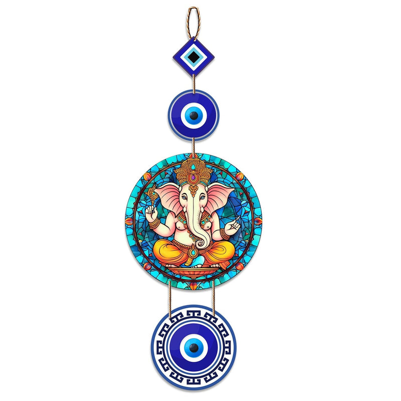 Ganesha Wall Hanging with Evil Eye Protection