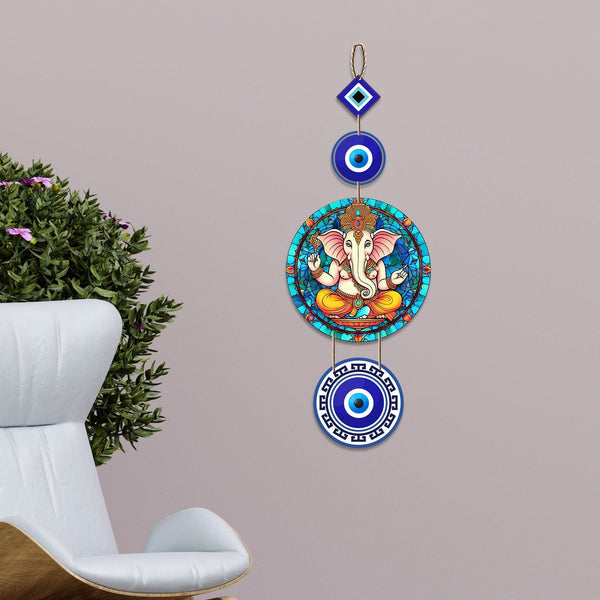 Ganesha Wall Hanging with Evil Eye Protection