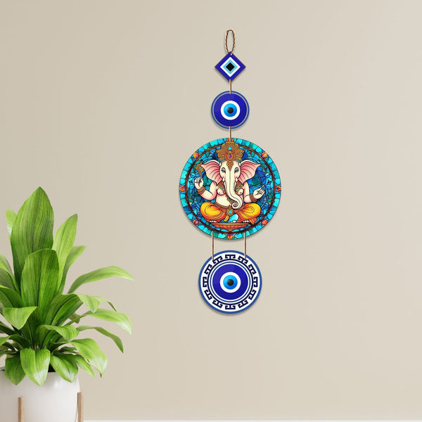 Ganesha Wall Hanging with Evil Eye Protection